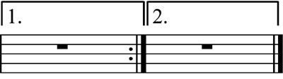 1st and 2nd Ending Music. First and Second Ending